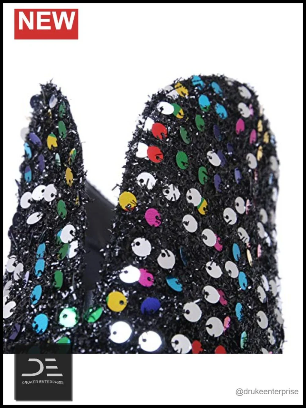 Women's Sequined Over the Knee Boots Stiletto Heels Pointed Toe Thigh High